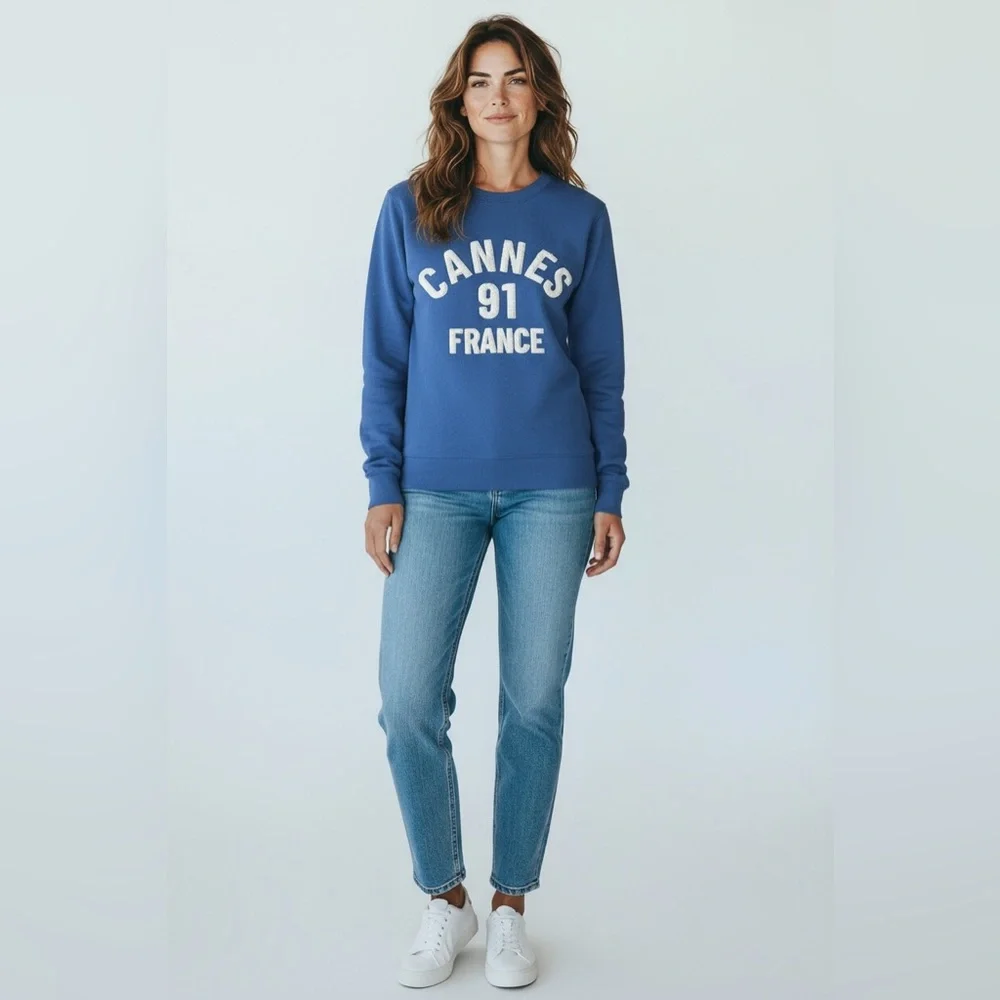 Women’s Sweatshirt with Cannes Print XL - Picture 1 of 2